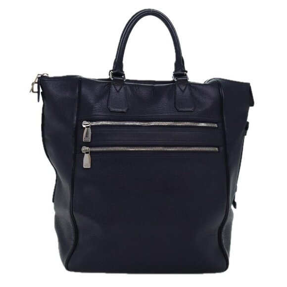 LOUIS VUITTON Taiga Cabas Zippe Boston Bag Navy - Picture 1 of 15